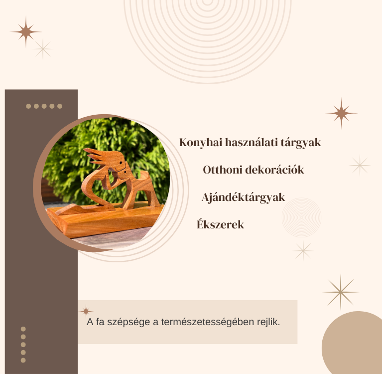 Faragott fa dekoráció konyhai és otthoni használatra.